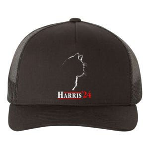 Cat Ladies For Kamala Funny Cat 2024 President Kamala Harris Yupoong Adult 5-Panel Trucker Hat