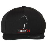 Cat Ladies For Kamala Funny Cat 2024 President Kamala Harris Wool Snapback Cap