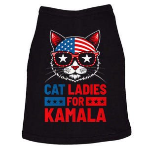 Cat Ladies For Kamala Funny Cat 2024 President Kamala Harris Premium Doggie Tank