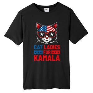 Cat Ladies For Kamala Funny Cat 2024 President Kamala Harris Premium Tall Fusion ChromaSoft Performance T-Shirt