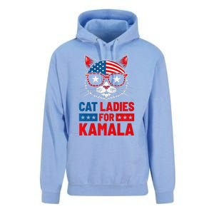 Cat Ladies For Kamala Funny Cat 2024 President Kamala Harris Premium Unisex Surf Hoodie