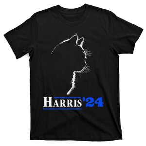 Cat Ladies For Kamala Funny Cat 2024 President Kamala Harris T-Shirt