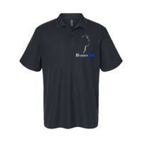 Cat Ladies For Kamala Funny Cat 2024 President Kamala Harris Softstyle Adult Sport Polo