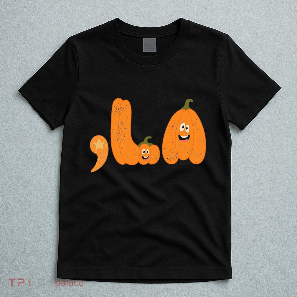 Comma La Funny Kamala Pumpkins Halloween T-Shirt