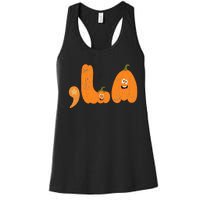 Comma La Funny Kamala Pumpkins Halloween Women's Racerback Tank