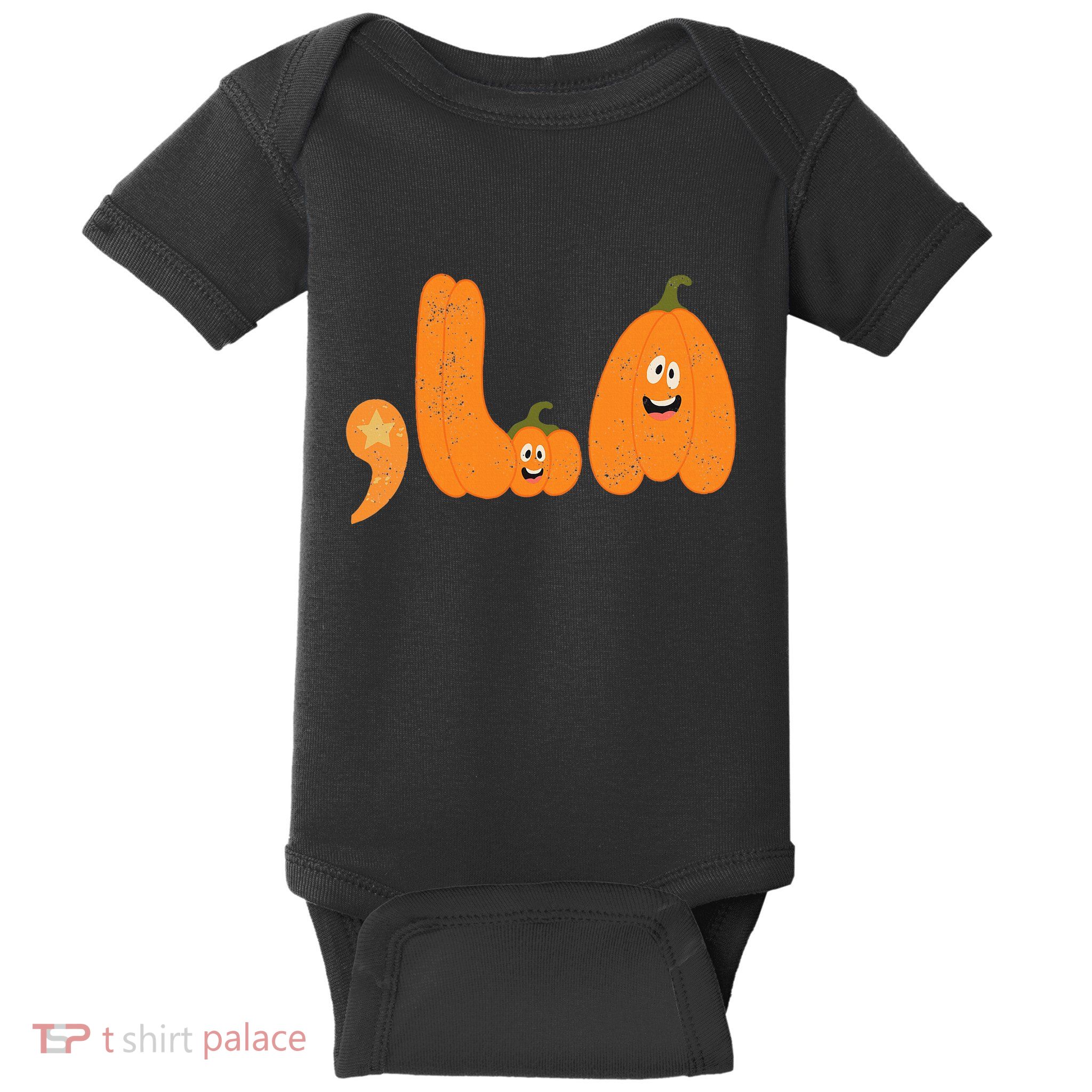 Comma La Funny Kamala Pumpkins Halloween Baby Bodysuit