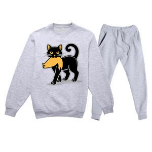 Cat Ladies For Kamala Harris Donald Trump 2024 Sarcastic Premium Crewneck Sweatsuit Set