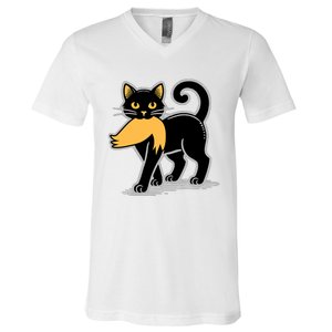 Cat Ladies For Kamala Harris Donald Trump 2024 Sarcastic V-Neck T-Shirt