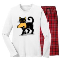 Cat Ladies For Kamala Harris Donald Trump 2024 Sarcastic Women's Long Sleeve Flannel Pajama Set 