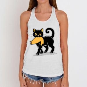 Cat Ladies For Kamala Harris Donald Trump 2024 Sarcastic Women's Knotted Racerback Tank