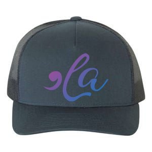 Comma La Funny Kamala Harris For President 2024 Gift Yupoong Adult 5-Panel Trucker Hat