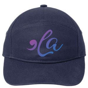 Comma La Funny Kamala Harris For President 2024 Gift 7-Panel Snapback Hat