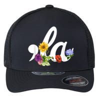 Comma La Floral Kamala Harris President 2024 Coma La Flowers Flexfit Unipanel Trucker Cap