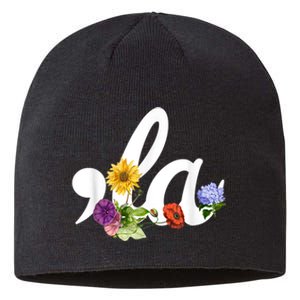 Comma La Floral Kamala Harris President 2024 Coma La Flowers Sustainable Beanie