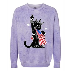 Cat Ladies For Kamala Harris Donald Trump Colorblast Crewneck Sweatshirt