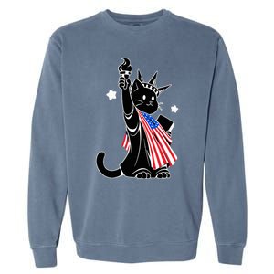 Cat Ladies For Kamala Harris Donald Trump Garment-Dyed Sweatshirt