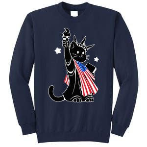 Cat Ladies For Kamala Harris Donald Trump Tall Sweatshirt