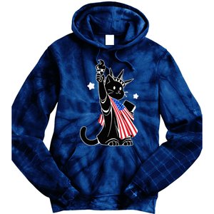 Cat Ladies For Kamala Harris Donald Trump Tie Dye Hoodie