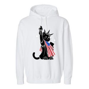 Cat Ladies For Kamala Harris Donald Trump Garment-Dyed Fleece Hoodie