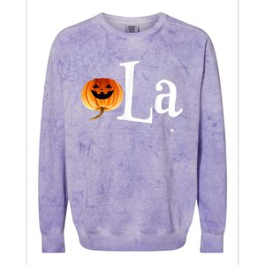 Comma La Funny Kamala Harris Halloween Pumpkin Colorblast Crewneck Sweatshirt