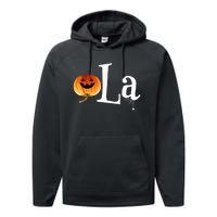 Comma La Funny Kamala Harris Halloween Pumpkin Performance Fleece Hoodie