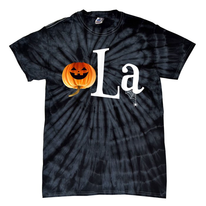 Comma La Funny Kamala Harris Halloween Pumpkin Tie-Dye T-Shirt