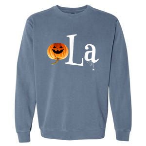 Comma La Funny Kamala Harris Halloween Pumpkin Garment-Dyed Sweatshirt