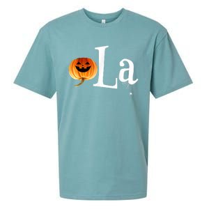 Comma La Funny Kamala Harris Halloween Pumpkin Sueded Cloud Jersey T-Shirt