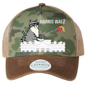 Cat Ladies For Kamala Harris Legacy Tie Dye Trucker Hat