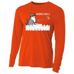 Cat Ladies For Kamala Harris Cooling Performance Long Sleeve Crew