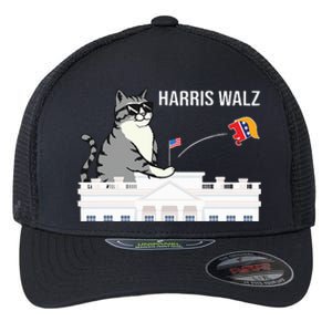 Cat Ladies For Kamala Harris Flexfit Unipanel Trucker Cap