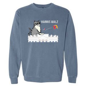 Cat Ladies For Kamala Harris Garment-Dyed Sweatshirt