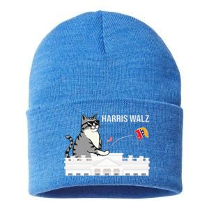 Cat Ladies For Kamala Harris Sustainable Knit Beanie