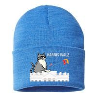 Cat Ladies For Kamala Harris Sustainable Knit Beanie