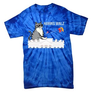 Cat Ladies For Kamala Harris Tie-Dye T-Shirt