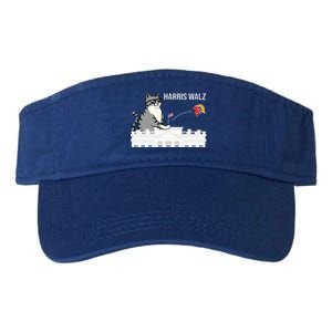 Cat Ladies For Kamala Harris Valucap Bio-Washed Visor