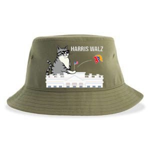 Cat Ladies For Kamala Harris Sustainable Bucket Hat