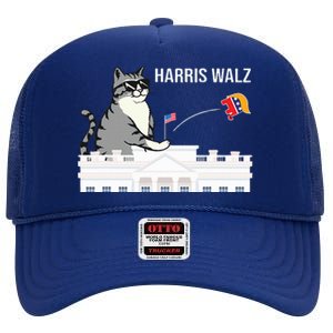 Cat Ladies For Kamala Harris High Crown Mesh Back Trucker Hat