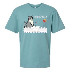 Cat Ladies For Kamala Harris Sueded Cloud Jersey T-Shirt