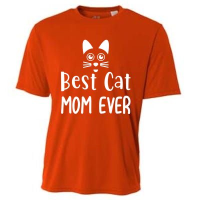 Cat Lover Funny Gift Best Cat Mom Ever Gift Cooling Performance Crew T-Shirt