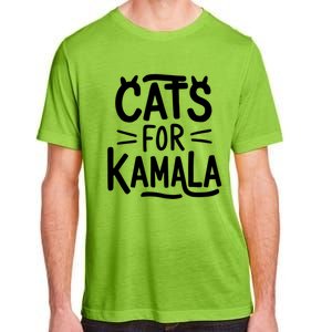 Cat Ladies For Kamala Cat Typography Alphabet Cute Simple Meaningful Gift Adult ChromaSoft Performance T-Shirt