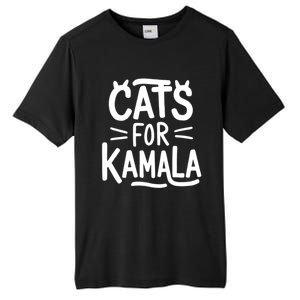 Cat Ladies For Kamala Cat Typography Alphabet Cute Simple Meaningful Gift Tall Fusion ChromaSoft Performance T-Shirt