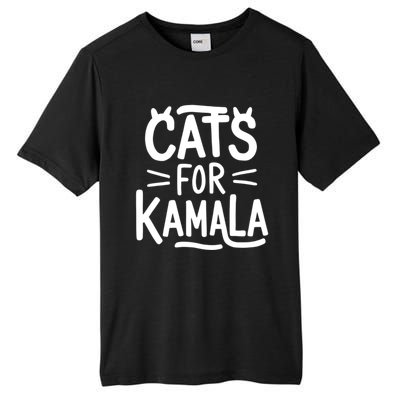 Cat Ladies For Kamala Cat Typography Alphabet Cute Simple Meaningful Gift Tall Fusion ChromaSoft Performance T-Shirt