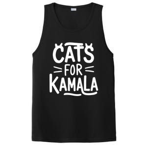 Cat Ladies For Kamala Cat Typography Alphabet Cute Simple Meaningful Gift PosiCharge Competitor Tank