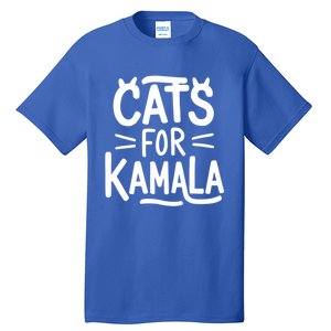 Cat Ladies For Kamala Cat Typography Alphabet Cute Simple Meaningful Gift Tall T-Shirt