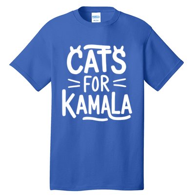 Cat Ladies For Kamala Cat Typography Alphabet Cute Simple Meaningful Gift Tall T-Shirt