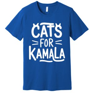 Cat Ladies For Kamala Cat Typography Alphabet Cute Simple Meaningful Gift Premium T-Shirt