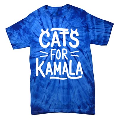 Cat Ladies For Kamala Cat Typography Alphabet Cute Simple Meaningful Gift Tie-Dye T-Shirt