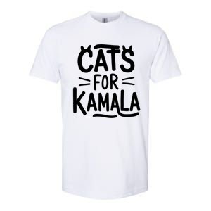 Cat Ladies For Kamala Cat Typography Alphabet Cute Simple Meaningful Gift Softstyle CVC T-Shirt