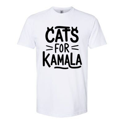 Cat Ladies For Kamala Cat Typography Alphabet Cute Simple Meaningful Gift Softstyle CVC T-Shirt